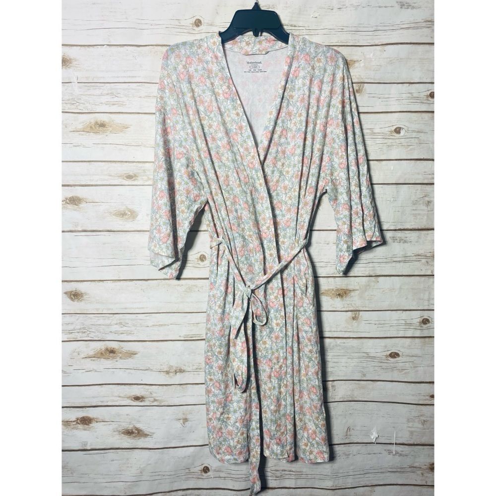 Motherhood Floral Robe - Pink and Cream Size S/M